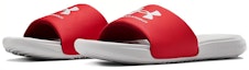 Lookbook Under Armour Ansa Fixed Slide 'Kelabu Halo Merah' 3023761-104
