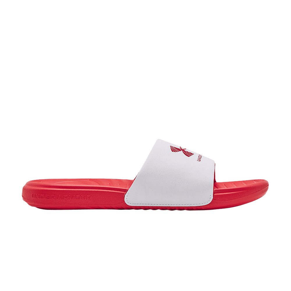 Under Armour Ansa Graphic Logo Slide 'White Red' 3024435-104