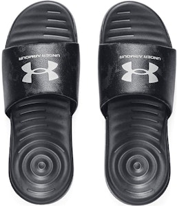 UAアンサ グラフィック スライド (黒/灰) 3024434-018 Shop UAアンサ グラフィック スライド (黒/灰) 3024434-018