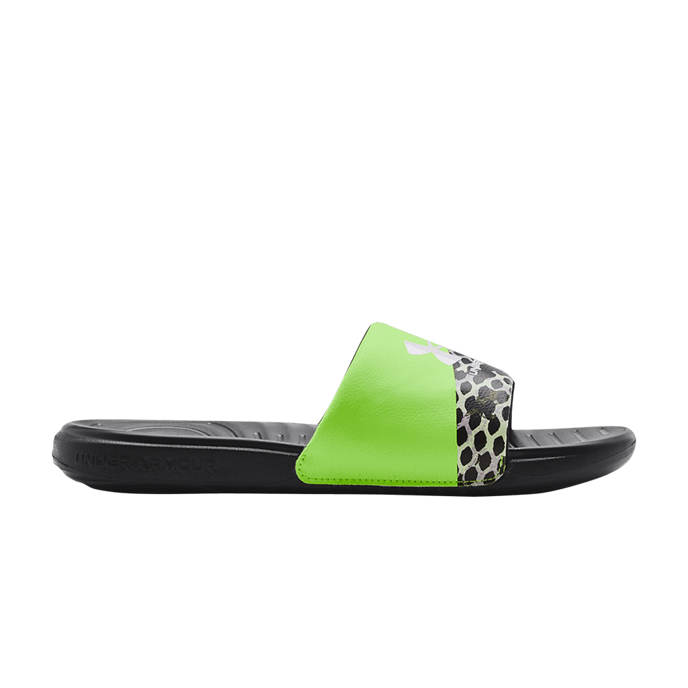 Under Armour Ansa Graphic Slide 'Black Quirky Lime' 3024434-013