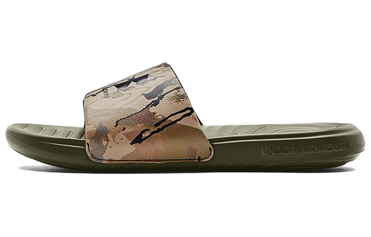 Buy 언더아머 안사 그래픽 슬라이드 '카키베이스 카모' 3024434-200