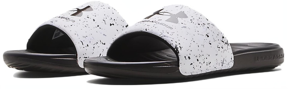 UAアンサー グラフィックスライド (白/グレー) 3024434-106 Lookbook UAアンサー グラフィックスライド (白/グレー) 3024434-106