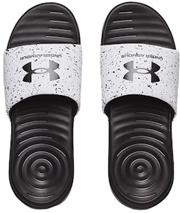 UAアンサー グラフィックスライド (白/グレー) 3024434-106 Shop UAアンサー グラフィックスライド (白/グレー) 3024434-106