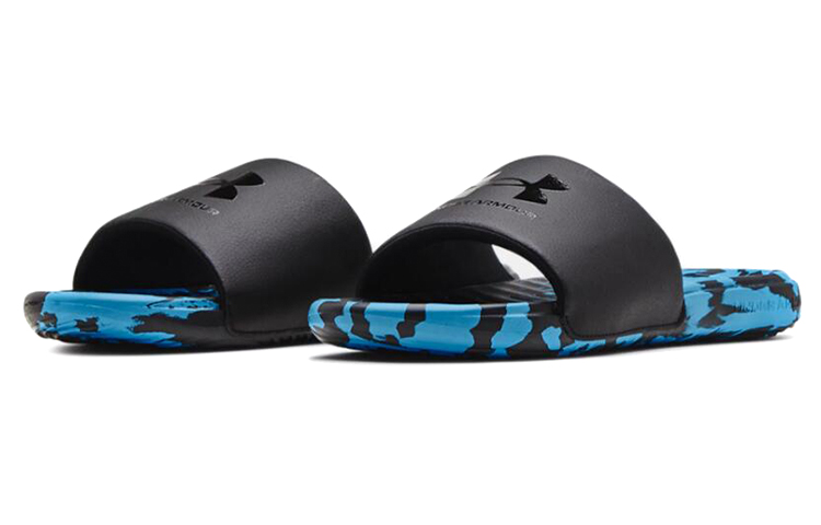 Lookbook Under Armour Ansa Regrind Slide ''Noir Camo Bleu Radar'' 3024796-001