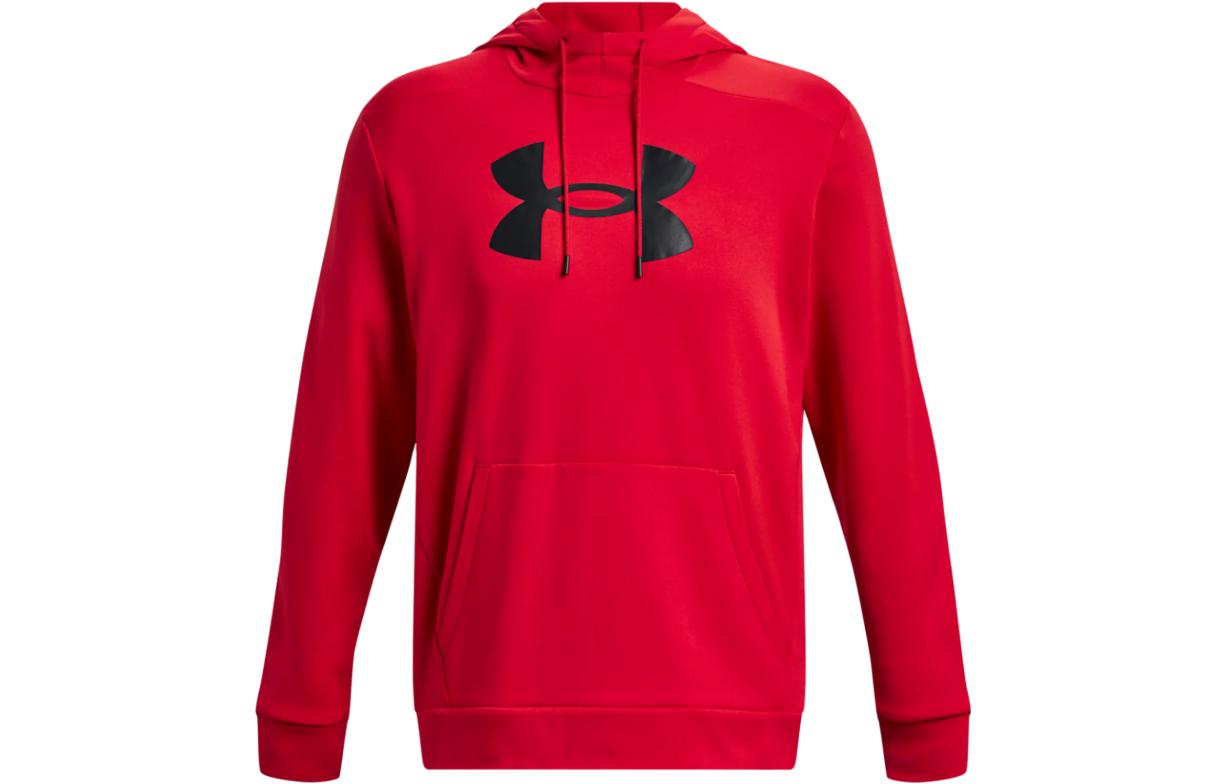 Under Armour Armour Fleece Big Logo Hoodie Red Long-Sleeve Pullover 1379743-601