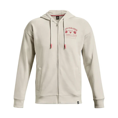 Under Armour Beige Logo Print Casual Sports Hoodie Jacket 1376051-110