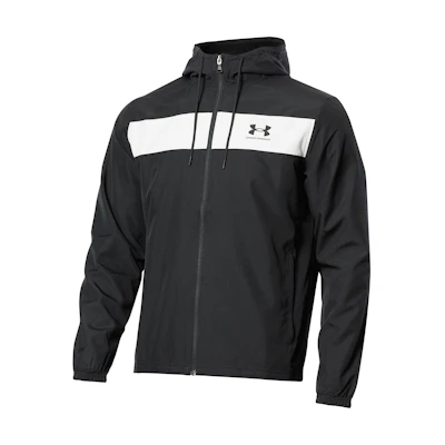 Under Armour Black Colorblock Logo Print Zip Hoodie Jacket 1365505-001