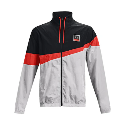 Under Armour Black Colorblock Woven Logo Jacket Casual Sportswear 1366219-001