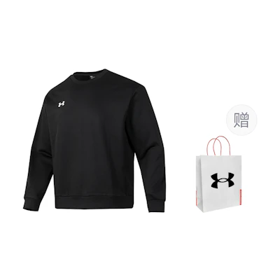 Under Armour Black Crewneck Knit Long-Sleeve Sweatshirt for Outdoor Training -组合24600305-001
