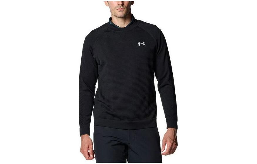 Under Armour Black Crewneck Pullover Sweatshirt with Embroidered Design 1381286-001