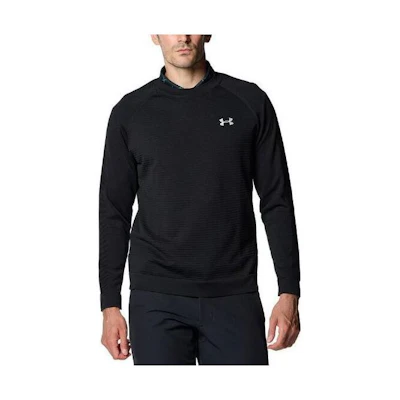 Under Armour Black Crewneck Pullover Sweatshirt with Embroidered Design 1381286-001