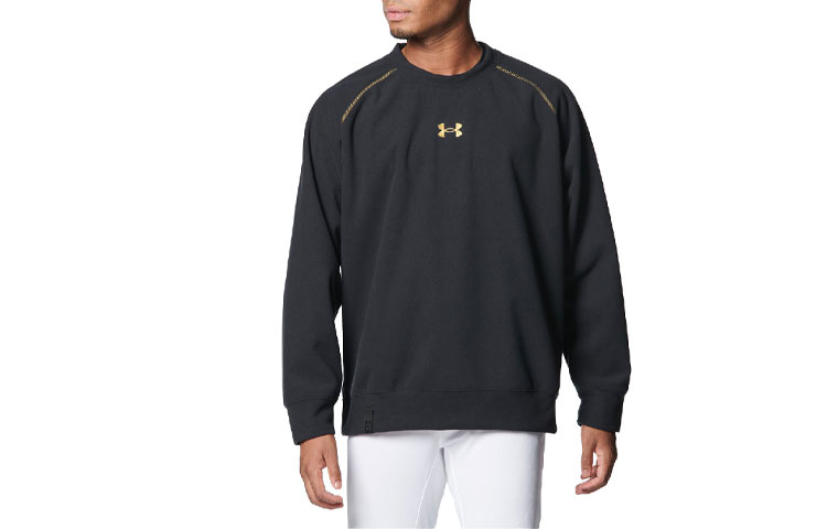 Under Armour Black Crewneck Sweatshirt with Colorblock Logo Design 1381250-001