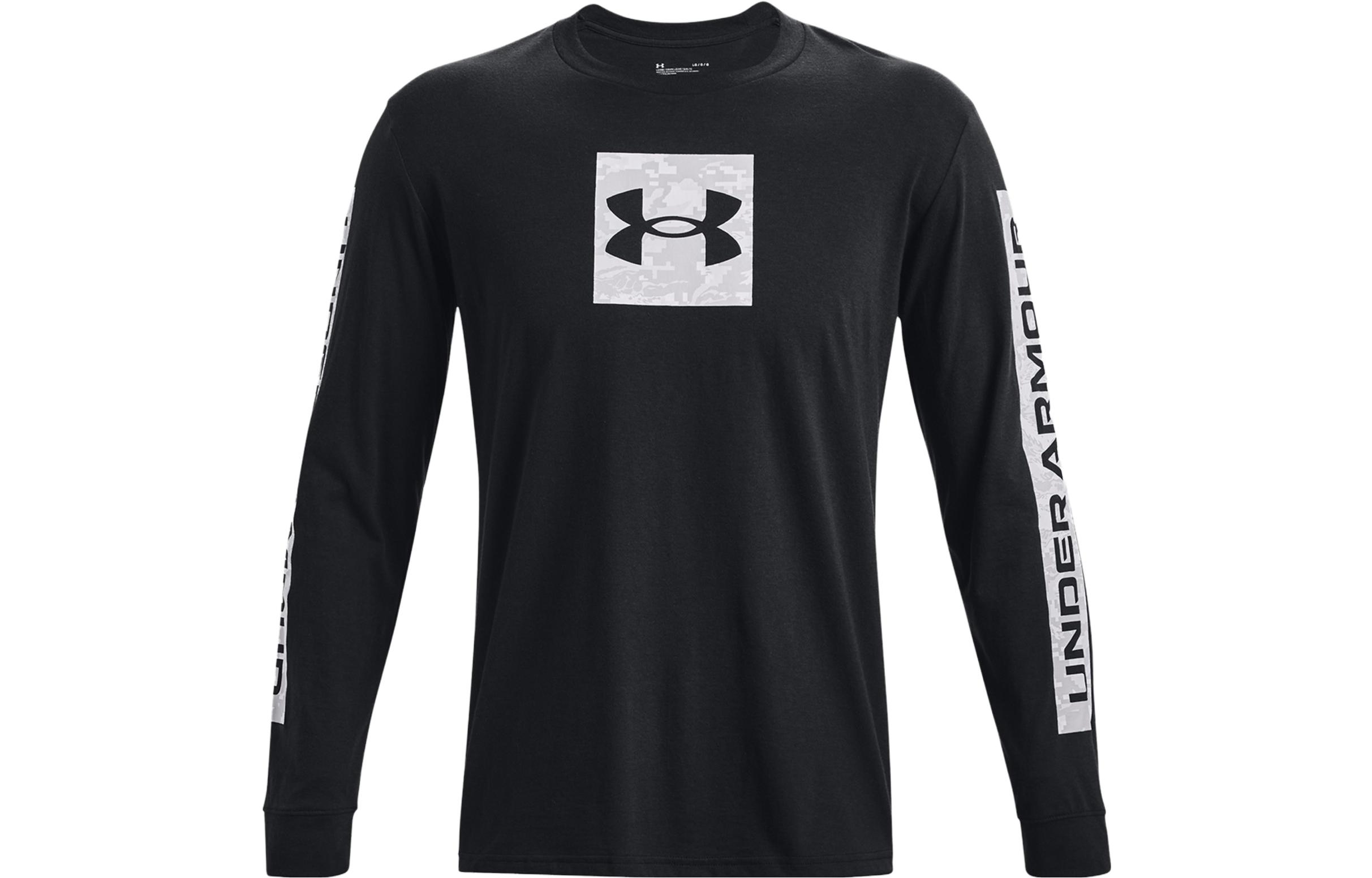 Under Armour Black Crewneck Sweatshirt with Letter Print Long Sleeves 1366464-002