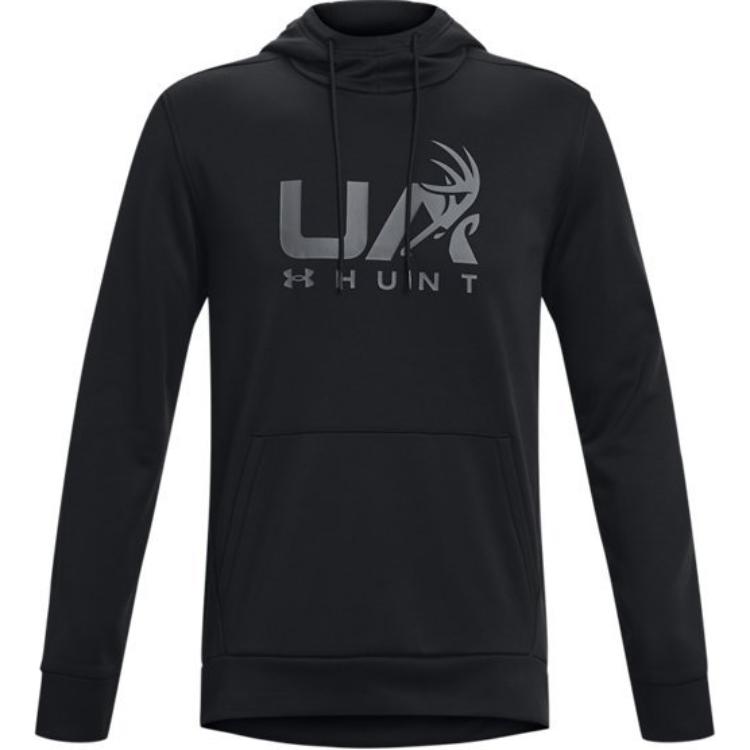Under Armour Black Fleece Hunting Hoodie with Letter Print Design 1375114-001
