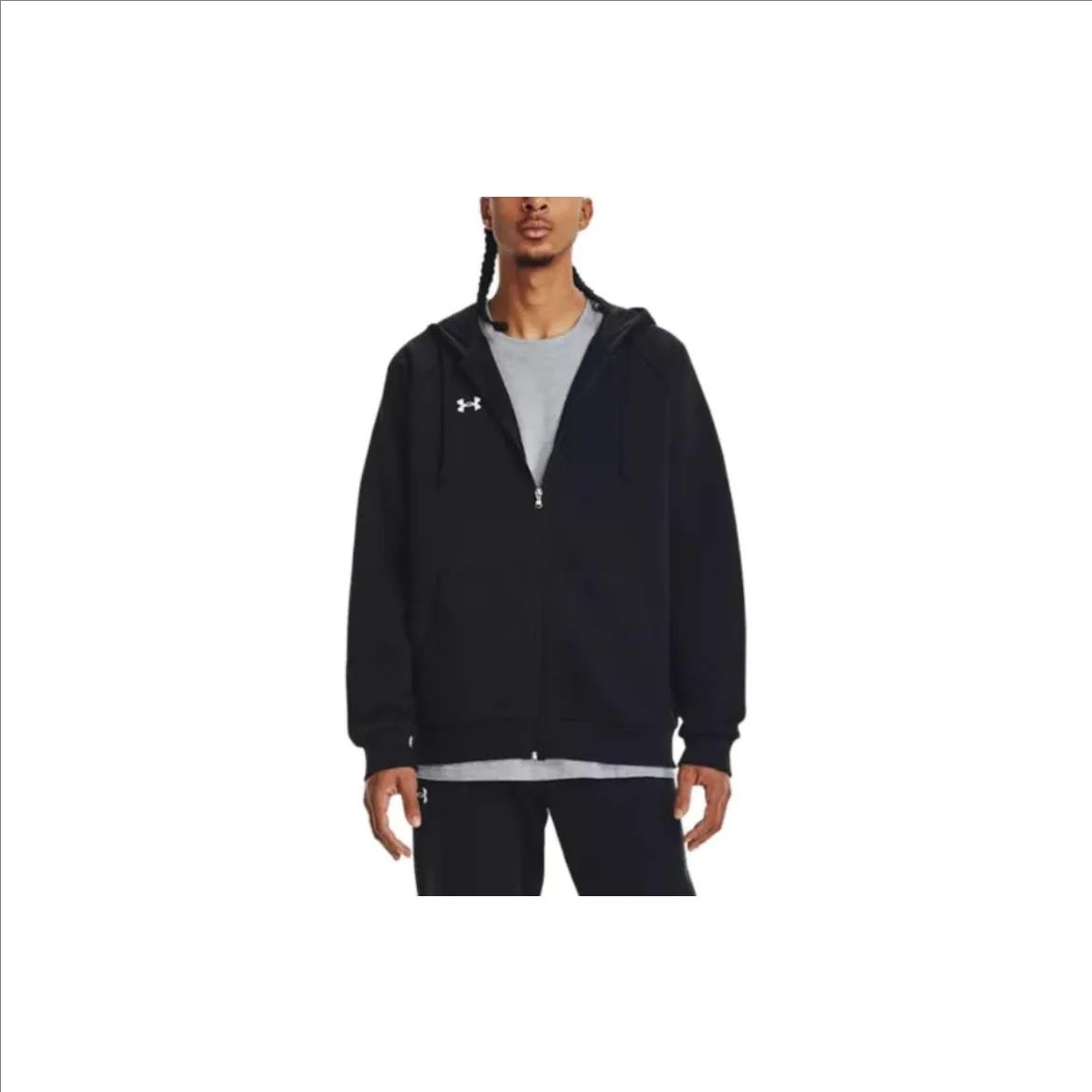 Purchase Under Armour Hoodie Hitam Fleece Ber-Resleting dengan Hadiah Kalung 1379767-001