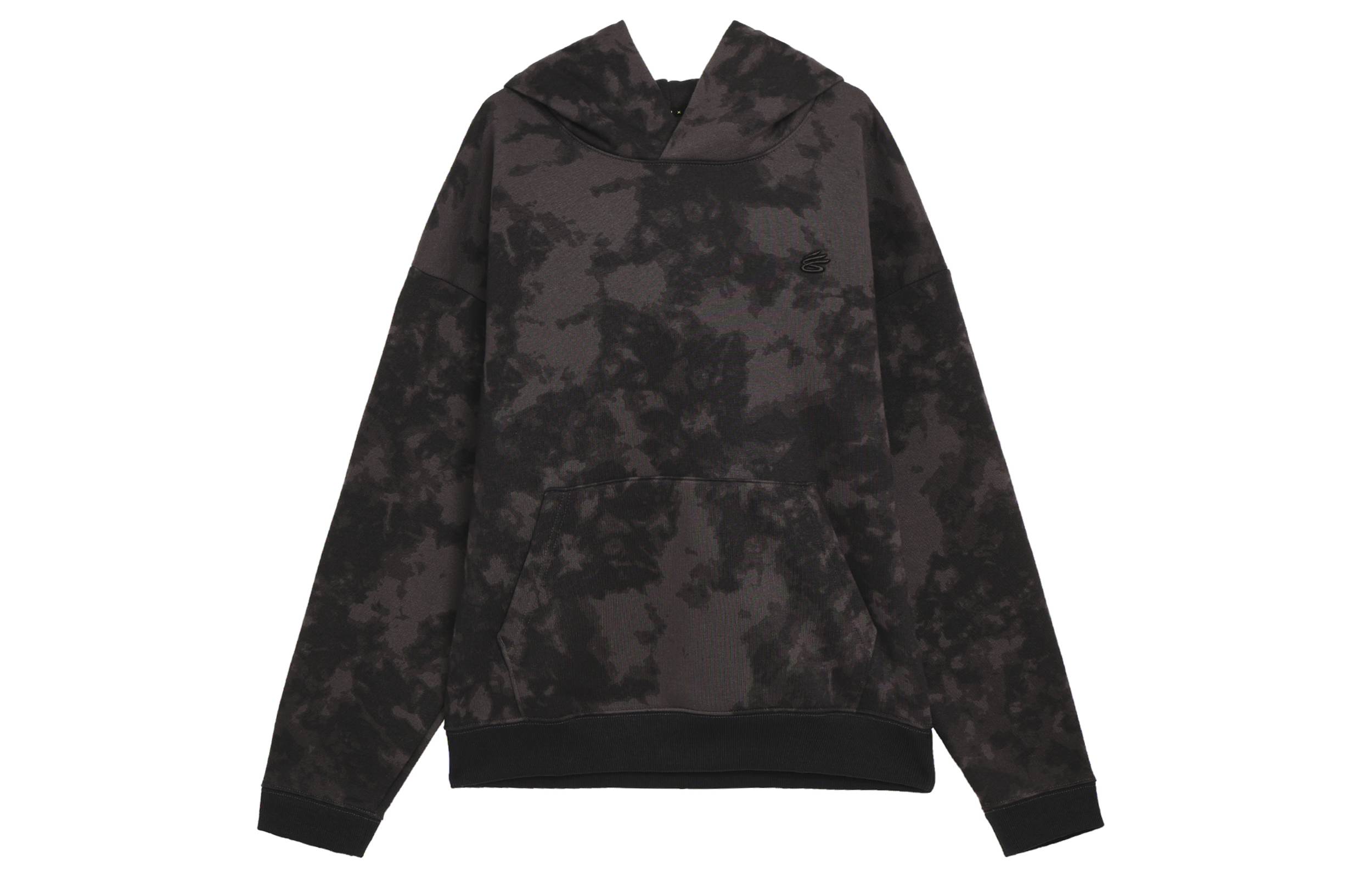 Under Armour Black Grey Tie-Dye Loose Fit Hoodie 1380326-010