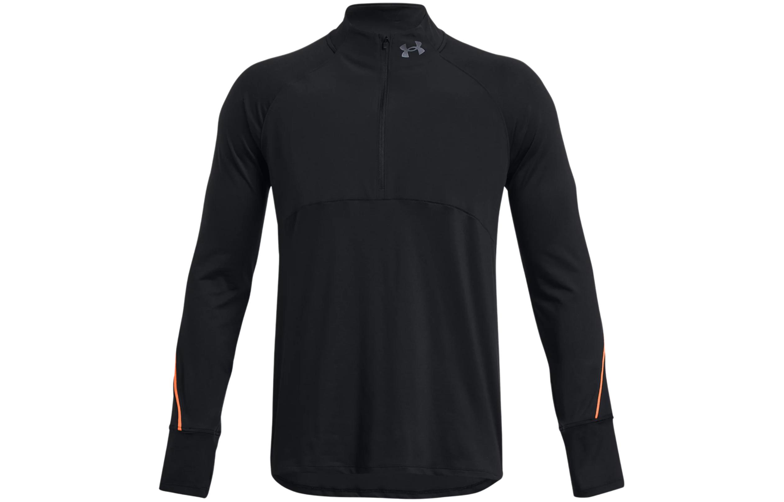 Order Under Armour Black Half-Zip Pullover Sweatshirt with Logo Print 1365662-002