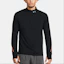 Shop Under Armour Black Half-Zip Pullover Sweatshirt with Logo Print 1365662-002