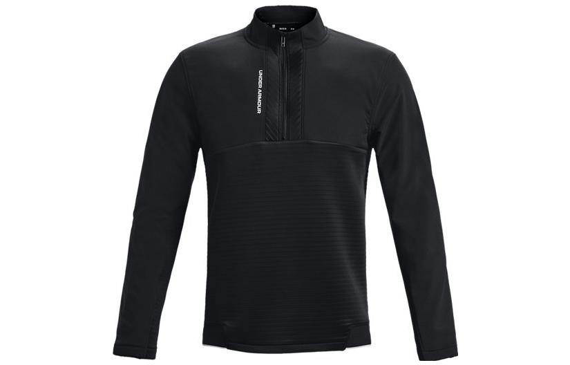 Under Armour Black Half-Zip Pullover with Logo Print 1373409-001