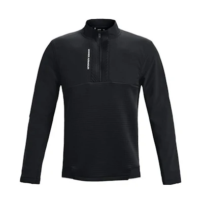 Under Armour Black Half-Zip Pullover with Logo Print 1373409-001