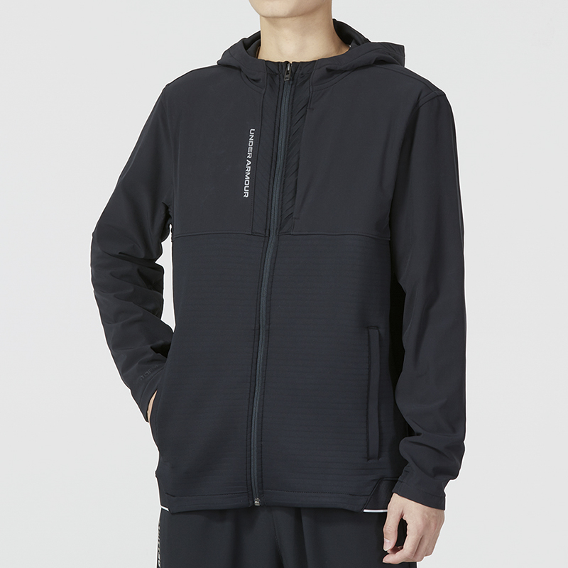 Purchase Under Armour Black Hooded Casual Thermal Jacket 1373412-001