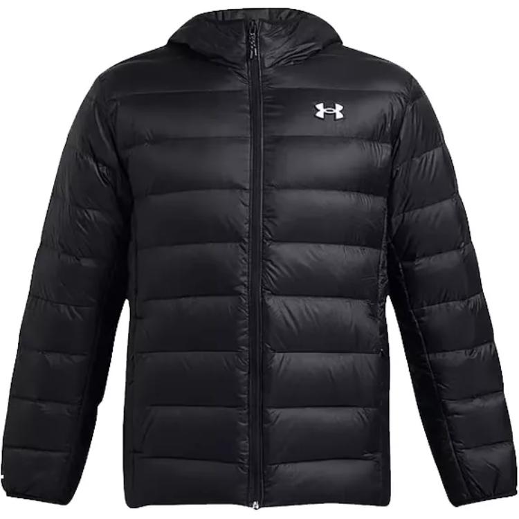 Under Armour Black Hooded Puffer Jacket with Logo Print 1385837-001