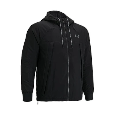Under Armour Black Hoodie Jacket with Solid Logo Print Design 1369311-001