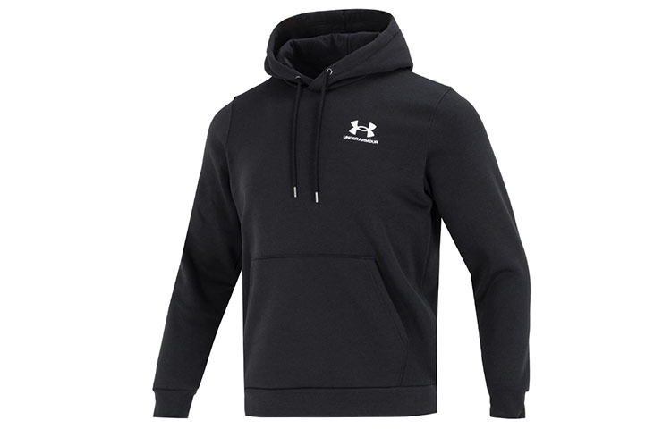 Under Armour Black Hoodie with Logo and Fleece Lining 1373880-001