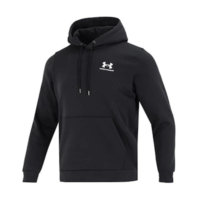 Under Armour Black Hoodie with Logo and Fleece Lining 1373880-001
