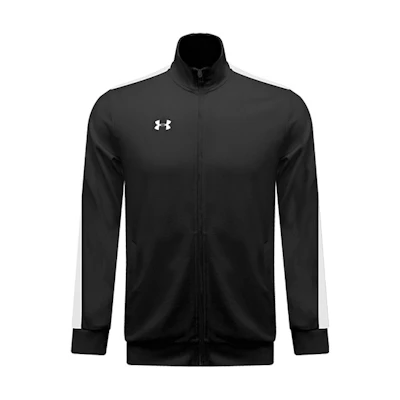 Under Armour Black Knit Sports Jacket with Logo Print and Colorblock Design 21500440-001
