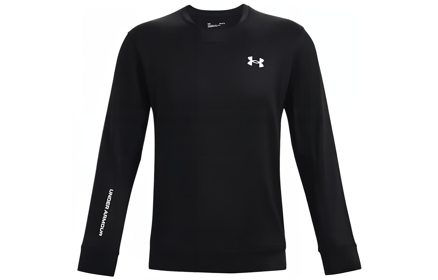 Under Armour Black Logo Printed Crewneck Pullover Sweatshirt 1366262-001