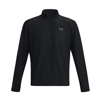Under Armour Black Logo Windbreaker Running Jacket with Stand Collar 1376797-001