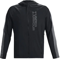 Under Armour Black Outdoor Sports Jacket with Letter Print Design 1377486-001 Under Armour Black Outdoor Sports Jacket with Letter Print Design 1377486-001