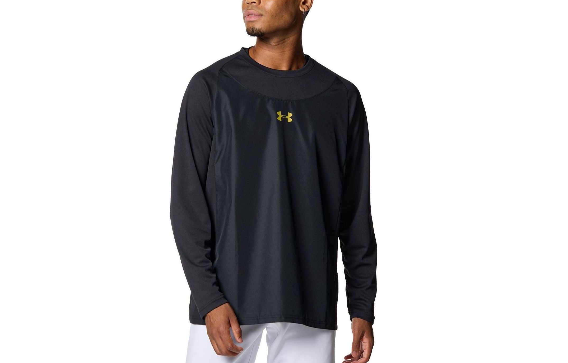 Under Armour Black Printed Logo Crewneck Raglan Long Sleeve Sweatshirt 1381254-001