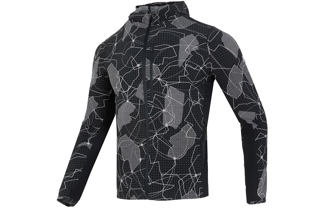 Under Armour Black Printed Windbreaker Jacket - Breathable & Casual 1322505-001