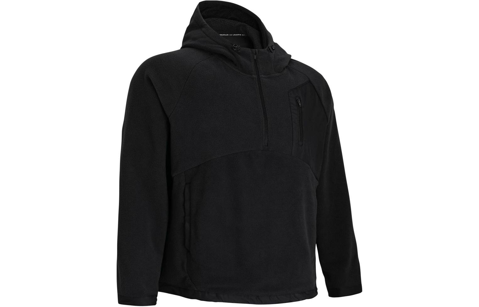 Under Armour Black Pullover Fleece Hoodie Solid Color 1378981-001
