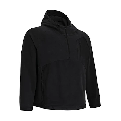 Under Armour Black Pullover Fleece Hoodie Solid Color 1378981-001