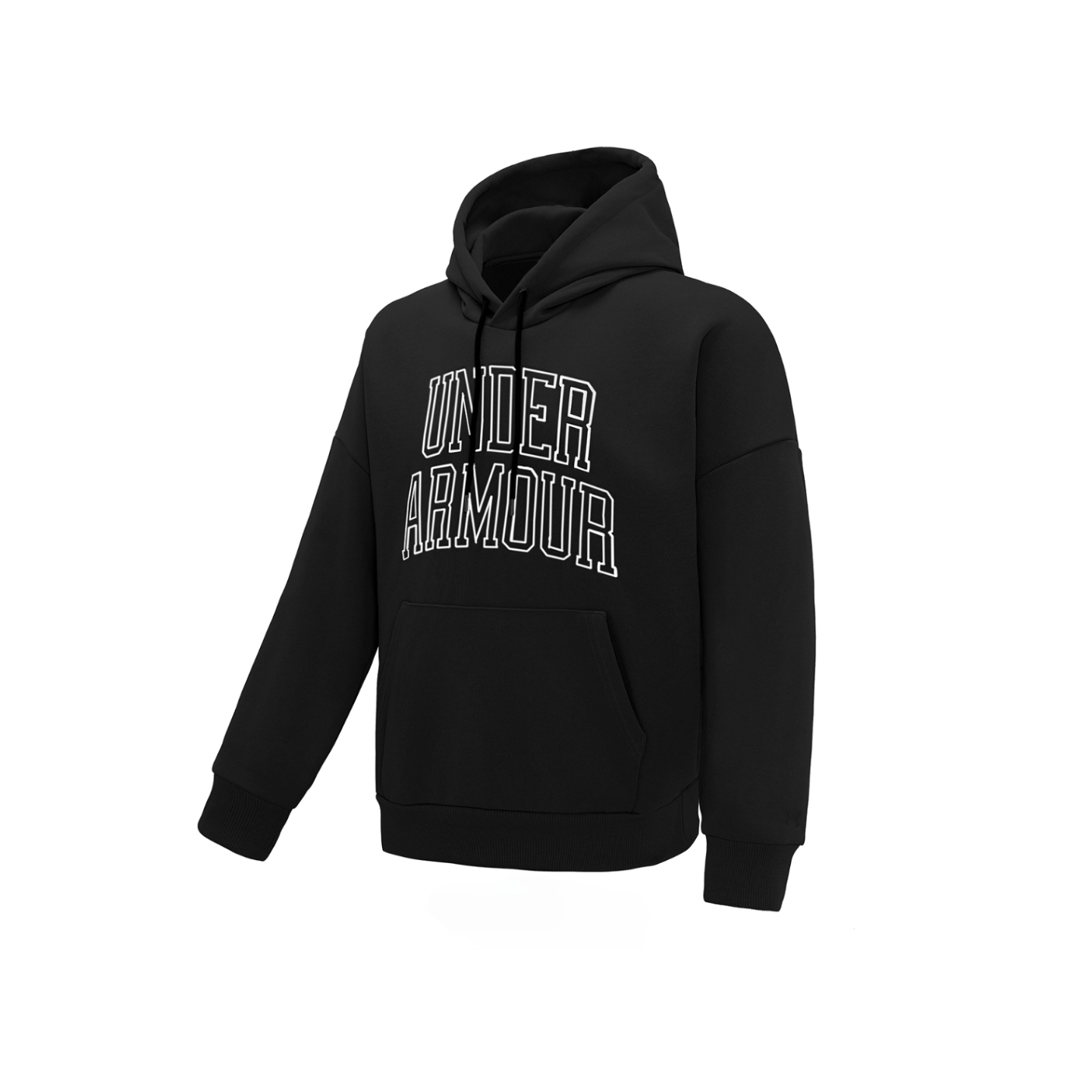Under Armour Black Pullover Hoodie Vintage Collegiate Style 1386549-001