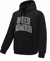 Under Armour Black Pullover Hoodie Vintage Collegiate Style 1386549-001