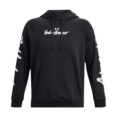 Under Armour Black Pullover Hoodie with Logo Print 1379760-001