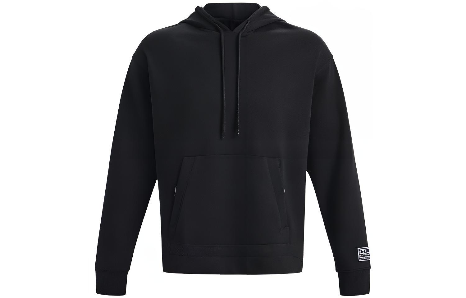Under Armour Black Solid Color Drawstring Hoodie 1377173-001