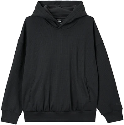 Under Armour Black Solid Color Loose Fit Ribbed Hoodie 1383100-001 Buy Under Armour Black Solid Color Loose Fit Ribbed Hoodie 1383100-001
