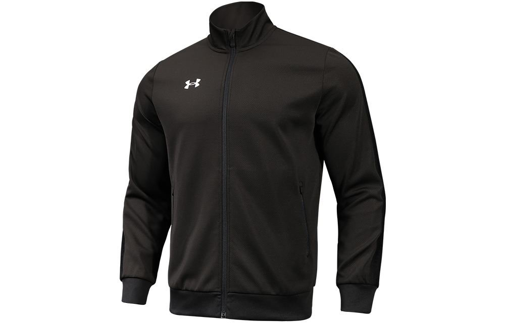 Under Armour Black Solid Color Zip-Up Athletic Knit Jacket 22500409-001