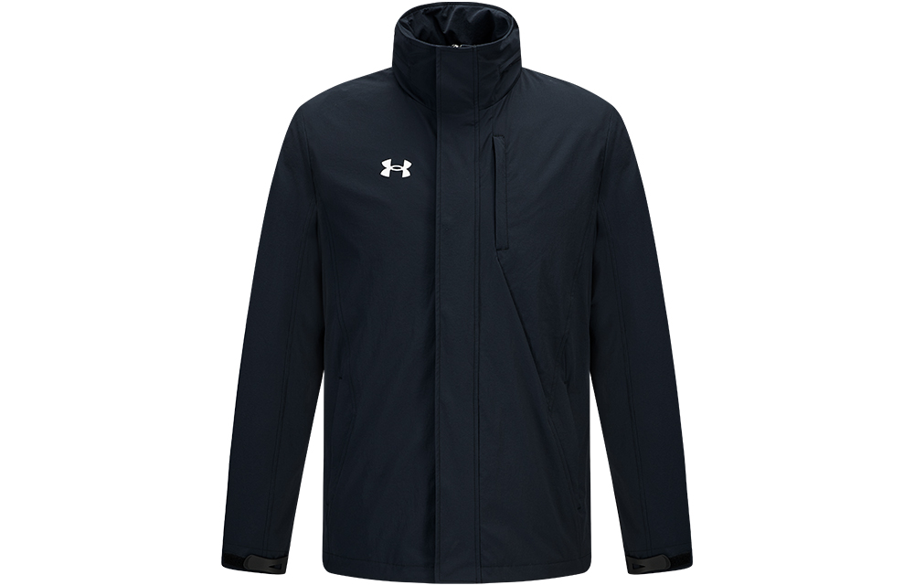Under Armour Black Solid Logo Hooded Training Jacket 21600409-001