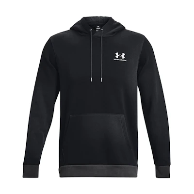 Under Armour Black Solid Logo Print Hoodie 1381214-001