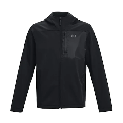 Under Armour Black Solid Logo Zip-Up Hoodie Jacket 1371587-001