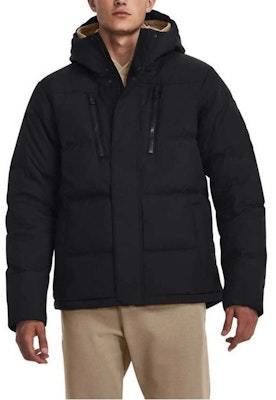 Under Armour Black Unisex Hooded Down Jacket - Simple, Warm, Comfortable + Necklace 1378830-001() Shop Under Armour Black Unisex Hooded Down Jacket - Simple, Warm, Comfortable + Necklace 1378830-001()