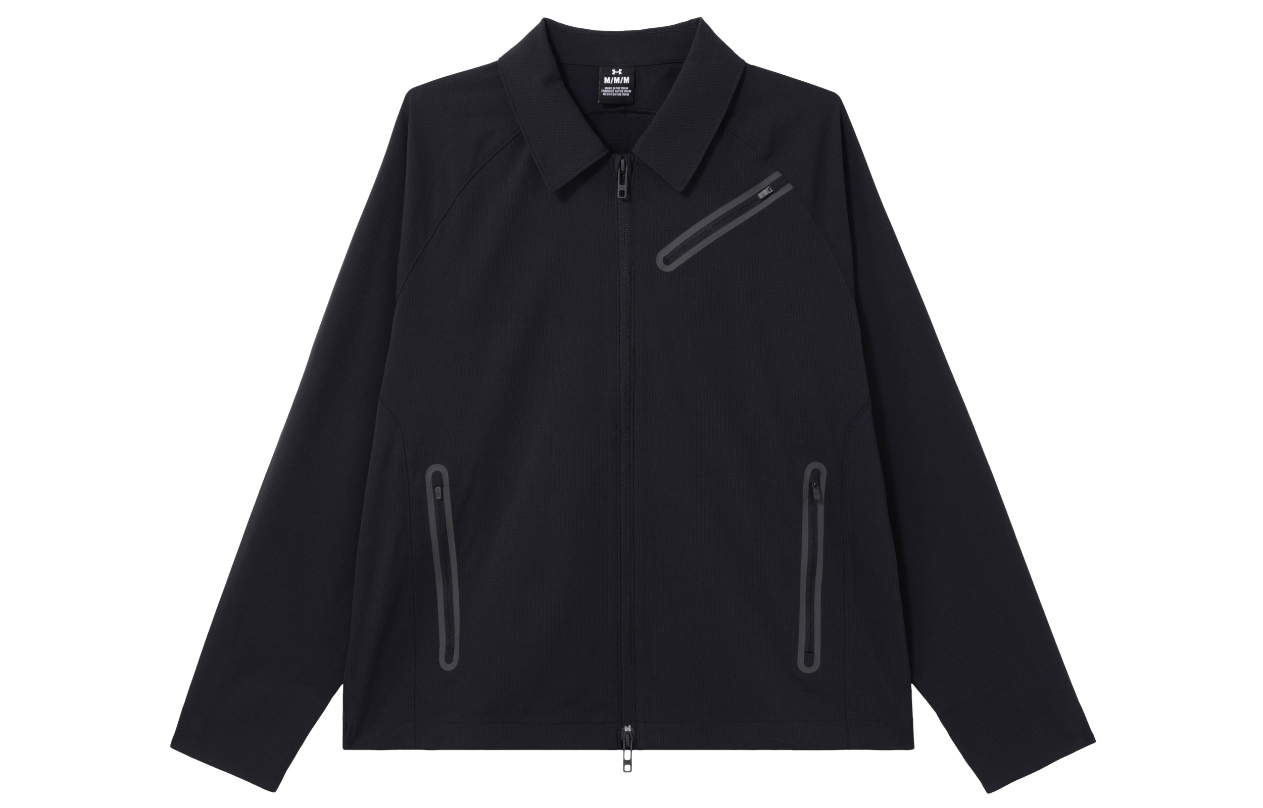 Under Armour Black Vintage Full-Zip Polo Collar Jacket 1383029-001
