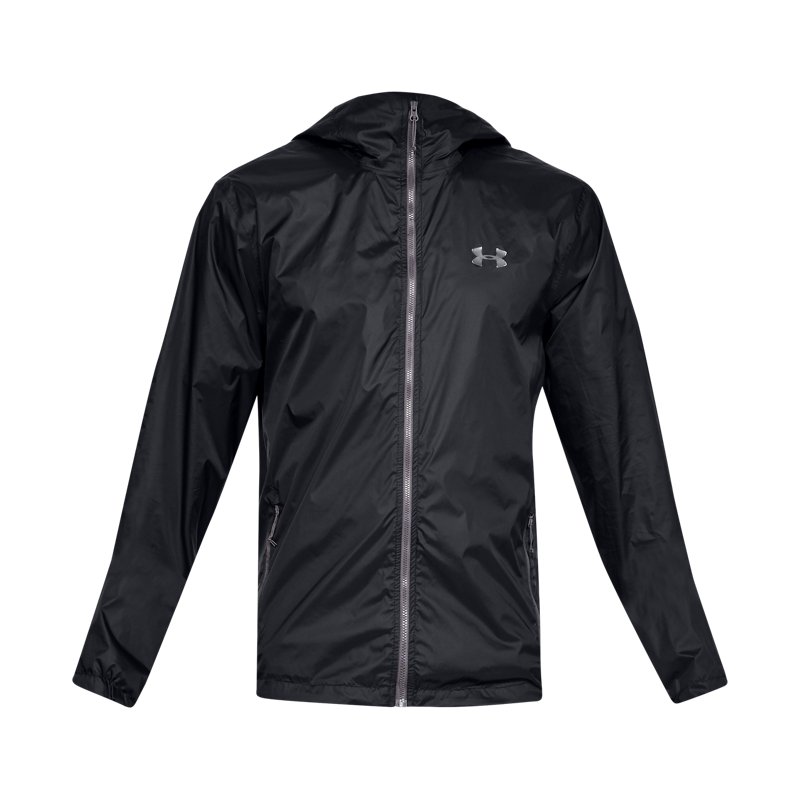 Under Armour Black Water-Resistant Hoodie Jacket for Hiking & Sports 1321439-001