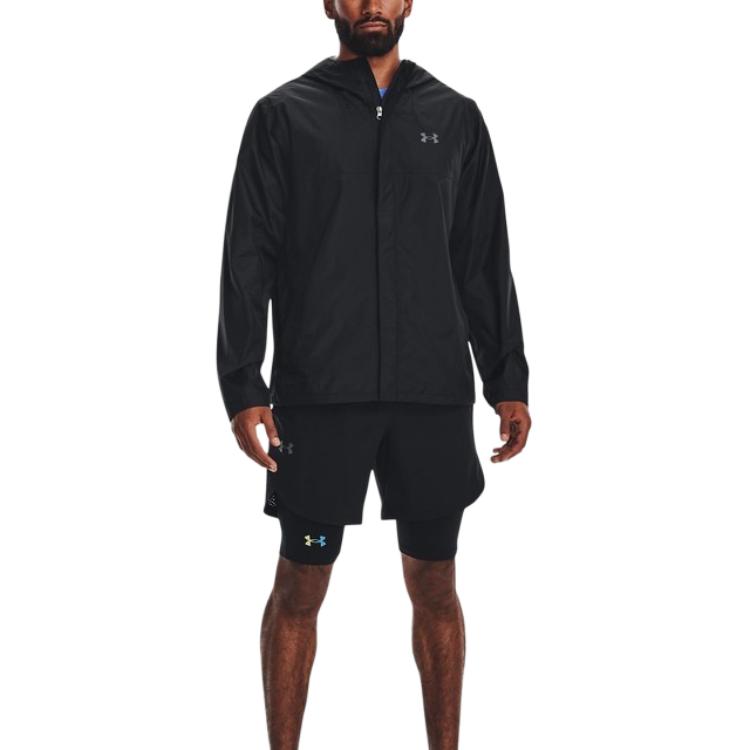 Details for 언더아머 로고 블랙 방수 자켓 - 목걸이 포함 1374644-001